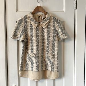Anthropologie sweater blouse Sz M